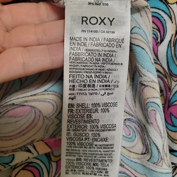NWT Roxy Daytrip Mini Slip Dress Swirly Retro Daze - Picture 10 of 12